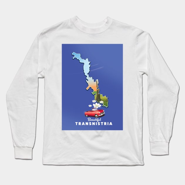 Transnistria map Long Sleeve T-Shirt by nickemporium1